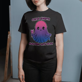 Queer Spöken, Ghost i Bisexual Flagga Färg T Shirt