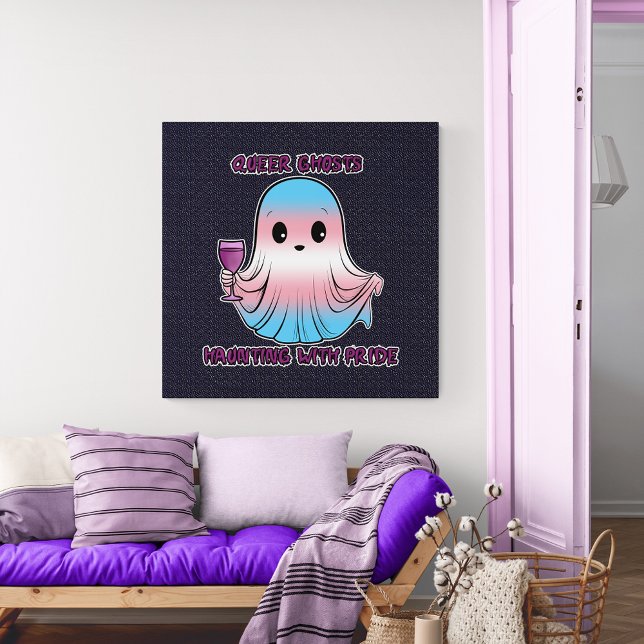 Queer Spöken, Ghost i Transgender Flagga Färg Poster (Skapare uppladdad)