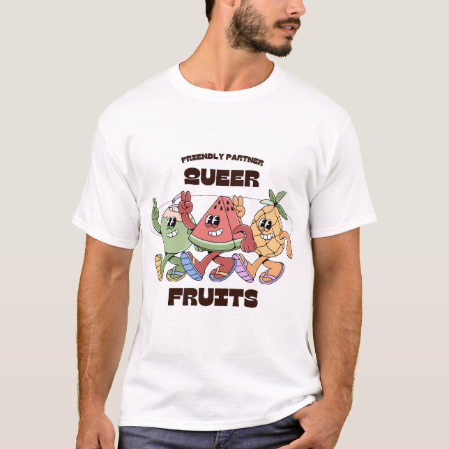 Queera frukter t shirt (Framsida)
