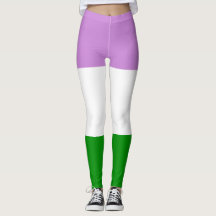 QuéFlagga Lila White Grönt Stripe LGBT