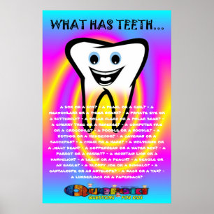 Quefoki Teeth-värdet Poster Pappert (projektionsyt