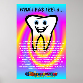 Quefoki Teeth-värdet Poster Pappert (projektionsyt