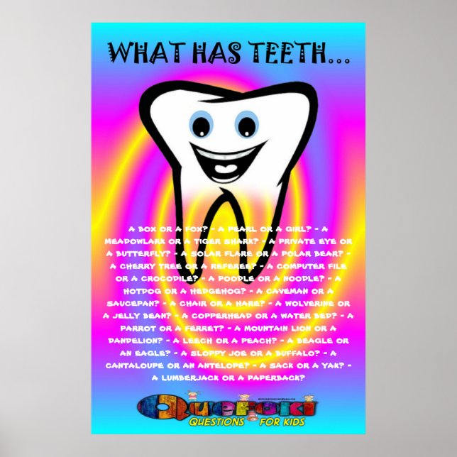 Quefoki Teeth-värdet Poster Pappert (projektionsyt (Framsidan)