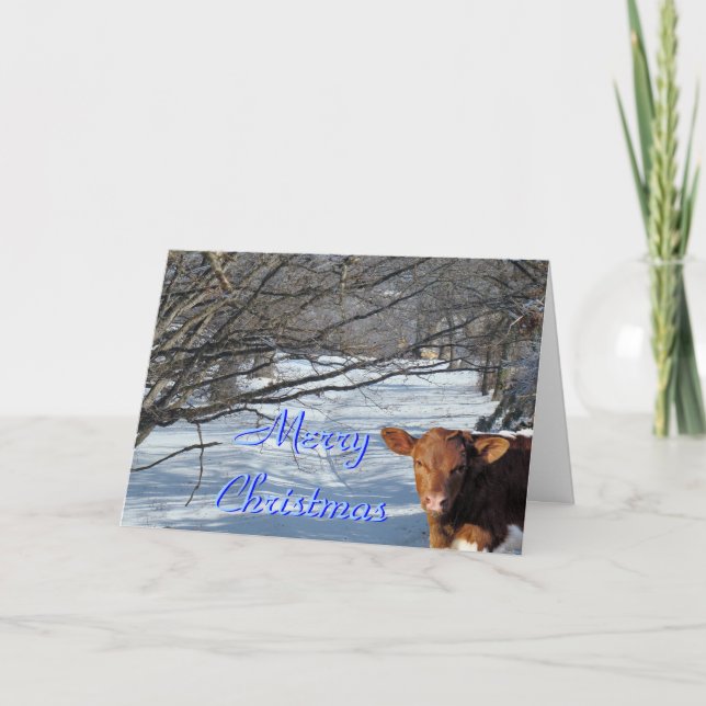 QuellaSnowyChristmas-skräddarsy Helgkort (Framsida)