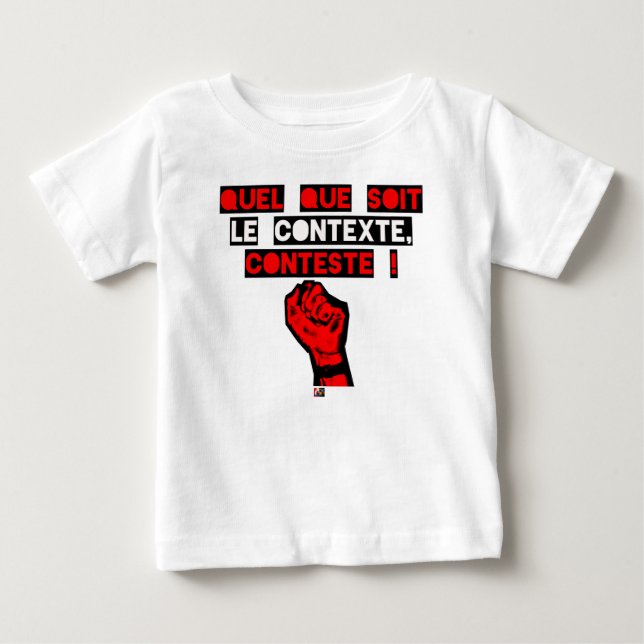 Quelque soit le CONTEXTE CONTESTE ! - Jeux de Mots T Shirt (Framsida)