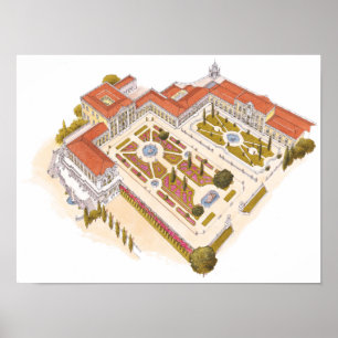 Queluz nationalpalats. Lisboa Portugal Poster