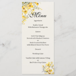 Quenceanera yellow gold Menu Meny