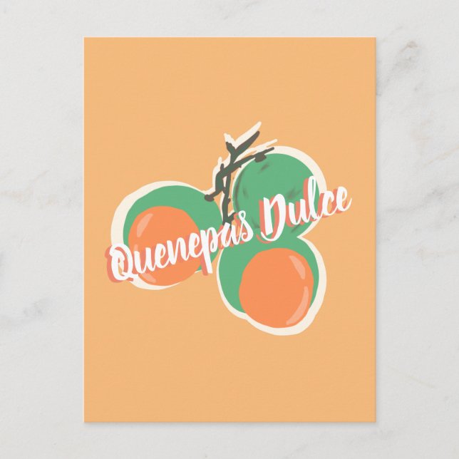 Quenepas Spanska Lime Frukt Handritad          Vykort (Framsida)