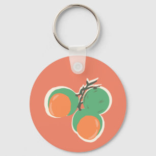 Quenepas Spanska Limefrukter Handritade Nyckelring