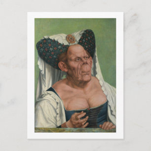 Quentin Massys - A Grotesque Old Woman, 1515 Vykort