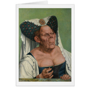 Quentin Massys - en grotesk gammal kvinna, 1515 OBS Kort