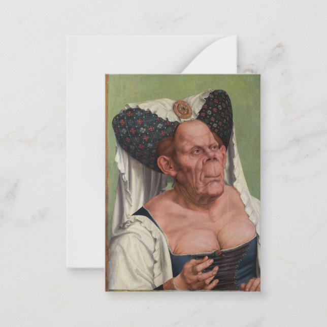 Quentin Matsys - A Grotesque Old Woman Anteckningskort (Framsida)