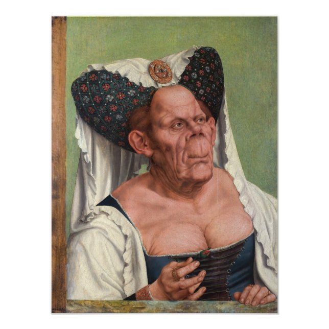 Quentin Matsys - A Grotesque Old Woman Fototryck (Framsidan)