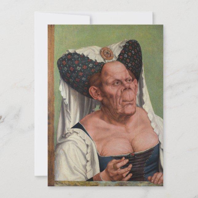 Quentin Matsys - A Grotesque Old Woman Inbjudningar (Framsida)