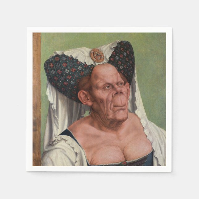 Quentin Matsys - A Grotesque Old Woman Pappersservett (Framsidan)