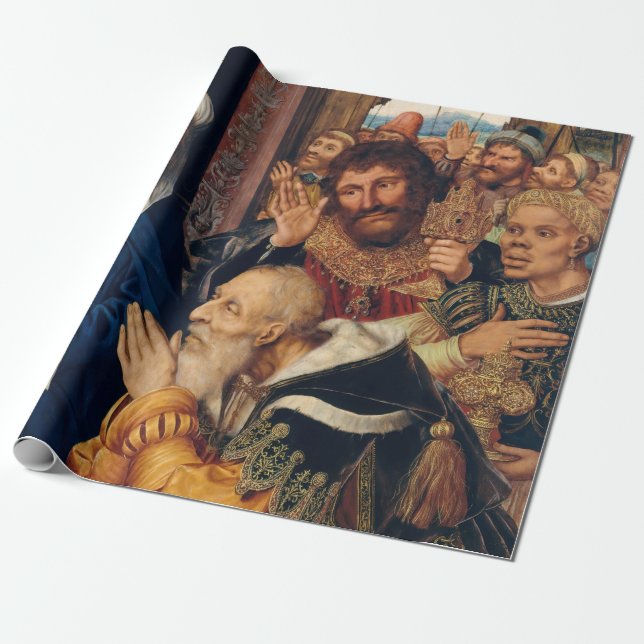 Quentin Matsys - Adoration of the Magi Presentpapper (Utrullad)
