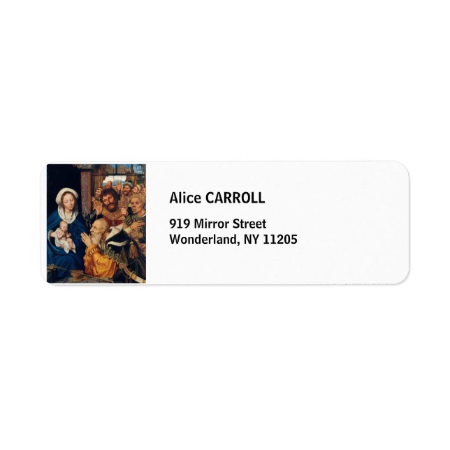 Quentin Matsys - Adoration of the Magi Returadress Etikett (Framsidan)