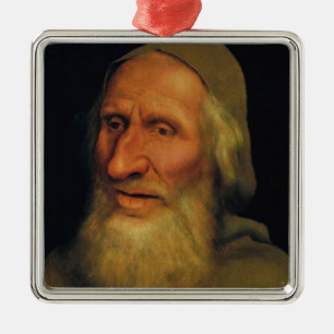 Quentin Matsys - chef för en gammal man Julgransprydnad Metall