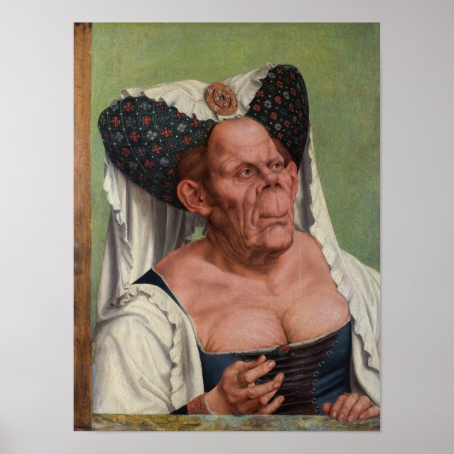 Quentin Matsys - En grotesk gammal kvinna Poster (Framsidan)