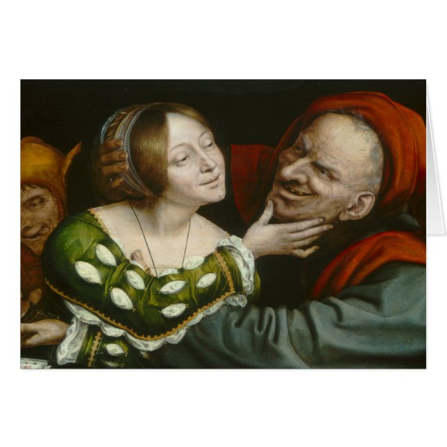 Quentin Matsys - Ill-Matched Älskare Hälsningskort (Framsidan Horizontal)