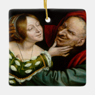 Quentin Matsys - Matched Älskare Julgransprydnad Keramik