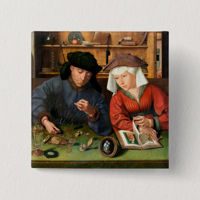 Quentin Matsys - Moneylender och hans fru Knapp (Framsida)