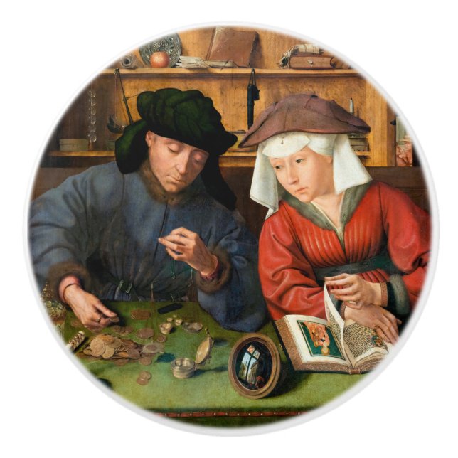 Quentin Matsys - Moneylender och hans fru Knopp (Framsidan)