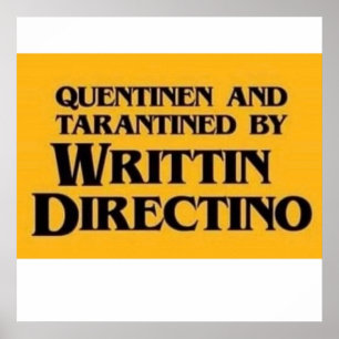 Quentin Tarantino Poster
