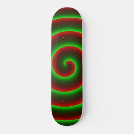 Quer mudar o vermelho? Espiral verde chamativo Mini Skateboard Bräda 18,5 Cm