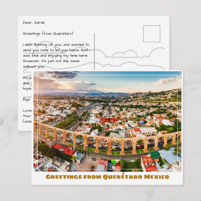 Querétaro Mexico AquEducation Wide View Vykort (Fram/baksida)