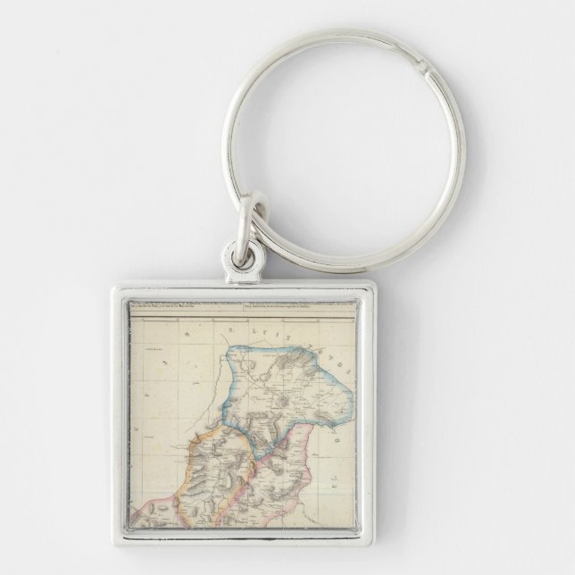 Queretaro, Mexiko Fyrkantig Silverfärgad Nyckelring (Framsidan)