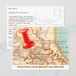 Querétaro Mexiko Karta Vykort