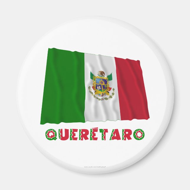 Querétaro Wave Onofficiell Flagga Magnet (Framsidan)