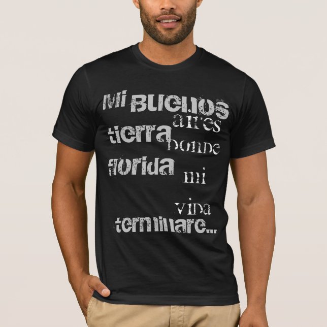 QueridoTango för Mi Buenos Aires Tee Shirt (Framsida)