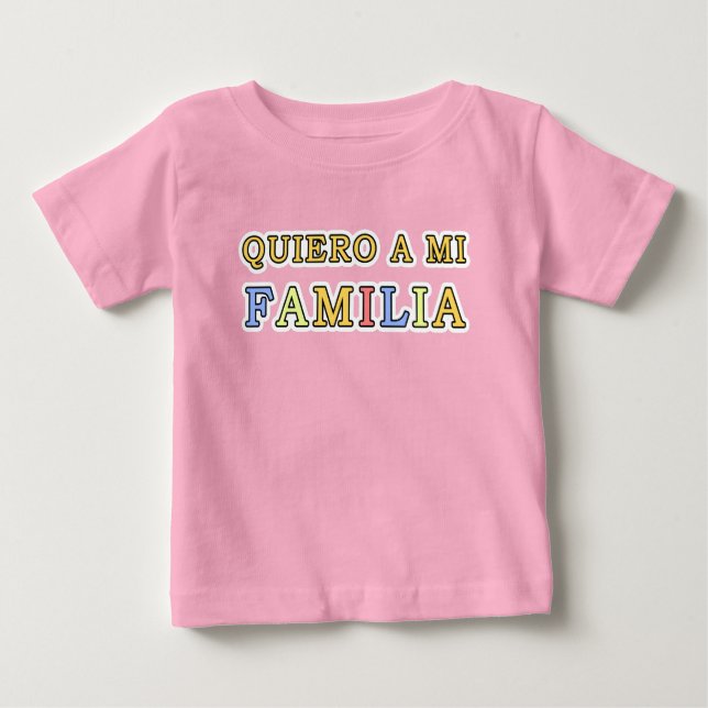 Querio en kärlek för mi Familia Español min T Shirt (Framsida)