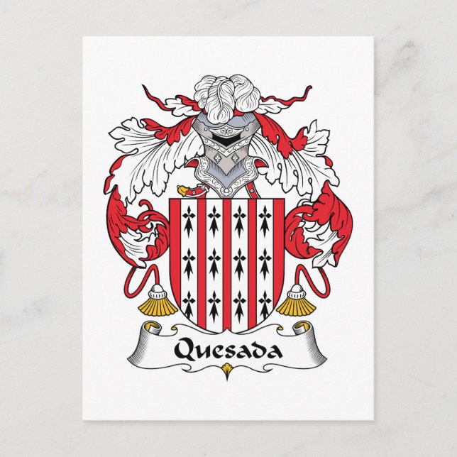 Quesada Family Crest Vykort (Framsida)