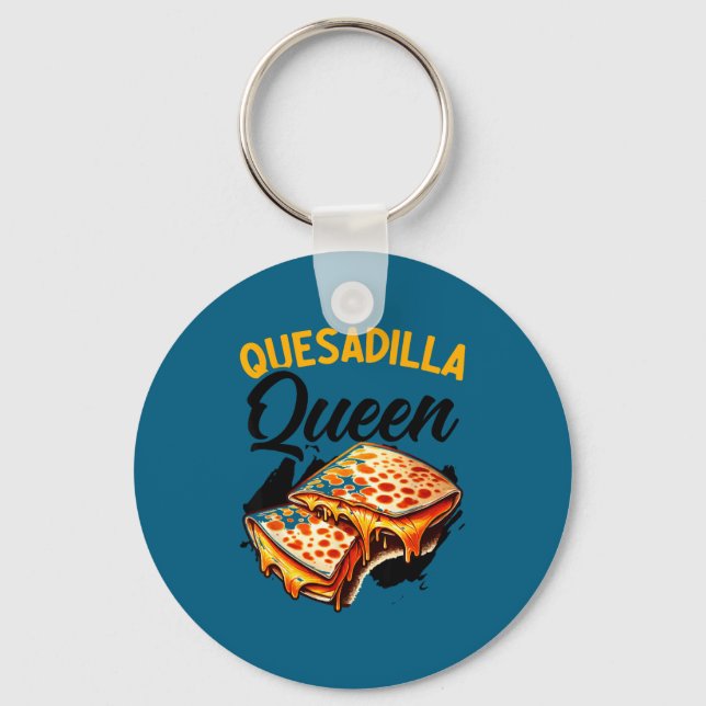 Quesadilla-drottning mexikansk mat cinco de mayo o nyckelring (Framsida)