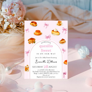 quesillo Rosa Båge Baby Shower Inbjudningar