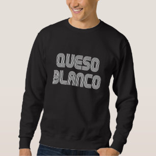 Queso Blanco Food Retro 70s 80-tal Lång Ärmad Tröja