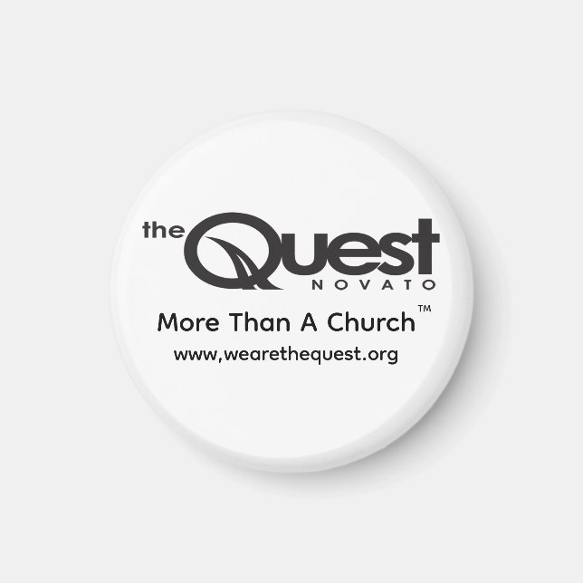 Quest 2" Cirkelmagnet Magnet (Framsidan)