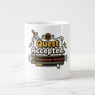 Quest Accepted Motivation Pending Rolig Gamer-mugg Jumbo Mugg