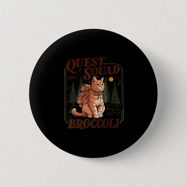 Quest Fantasy Squad Broccoli Funny Cat  Knapp (Framsida)