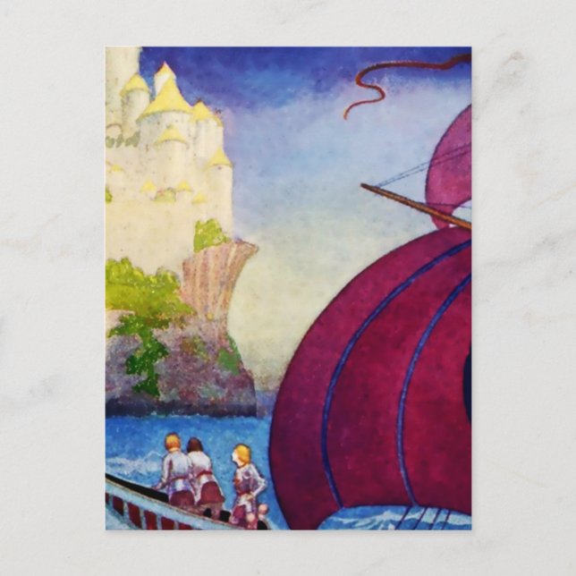 "Quest for the Grail" av Thomas Mackenzie Vykort (Framsida)