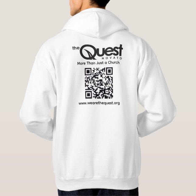 Quest-tröja med logotyp och QR-kod Hoodie (Baksida)