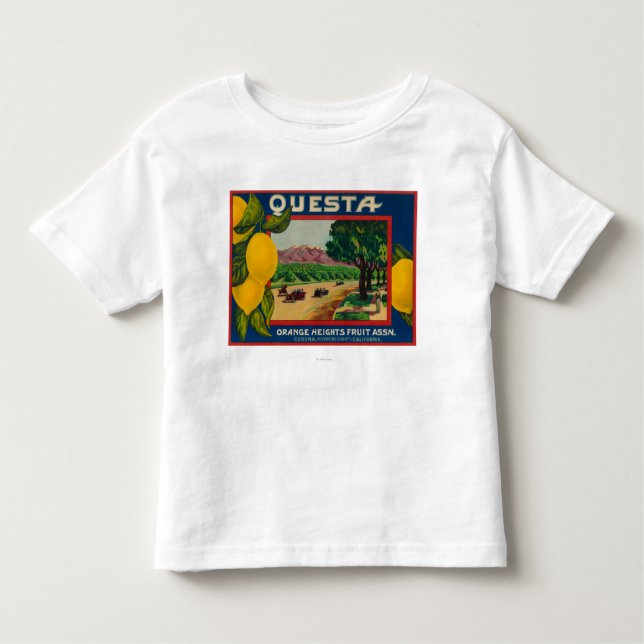 Questa citron LabelCorona, CA T-shirt (Framsida)