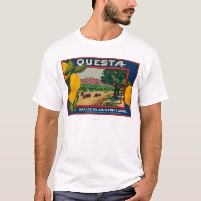 Questa citron LabelCorona, CA T-shirt (Framsida)