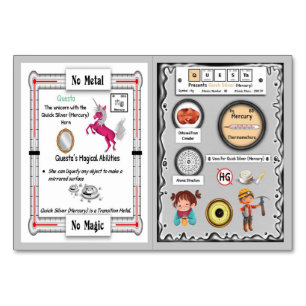 Questa - Mercury Horn Unicorn Trading Card Bordsnummer