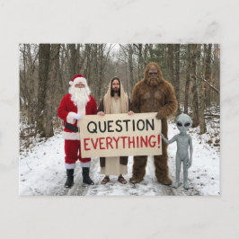 Question Everything Postcard Vykort