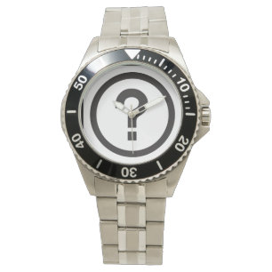 Question markerar armbandsuret armbandsur