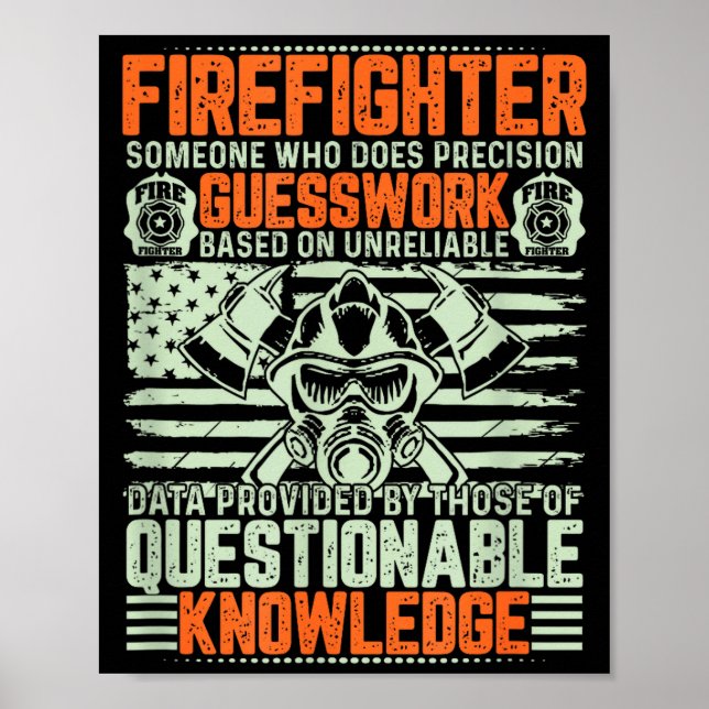 Questionable Knowledge Fireman Gift Proud Firefigh Poster (Framsidan)